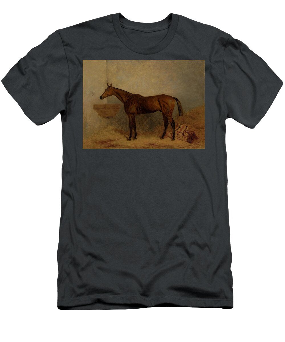 Isonomy a Bay Colt in a Stall Art Harry Hall English C T-Shirt
