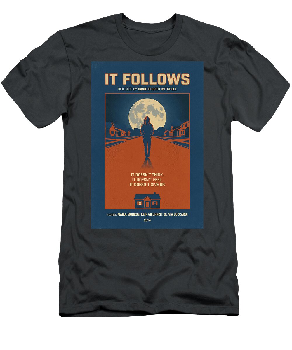 It Follows Minimal Movie Poster Retro Film Poster Vintage 2014 Sampadart Gallery T-Shirt