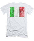 Italian Flag on Wooden Planks Delphimages Photo Creations T-Shirt