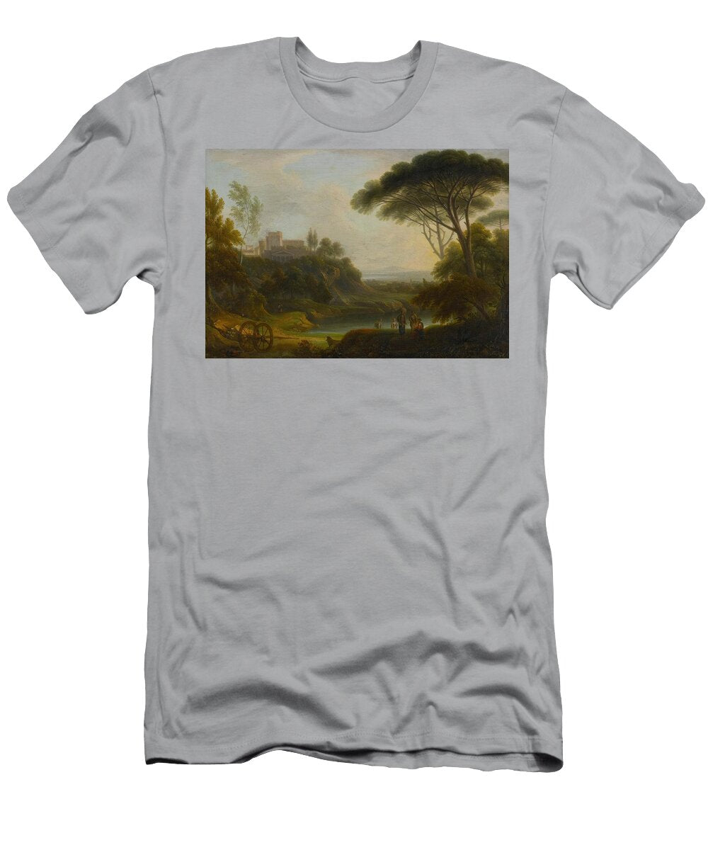 Italianate Landscape with a Villa on a Promontory in the Distance Hendrik Frans Van Lint Flemish T-Shirt