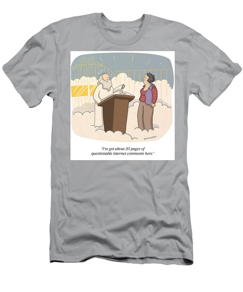 Ive Got About 20 Pages of Questionable Internet Comments Drew Panckeri T-Shirt