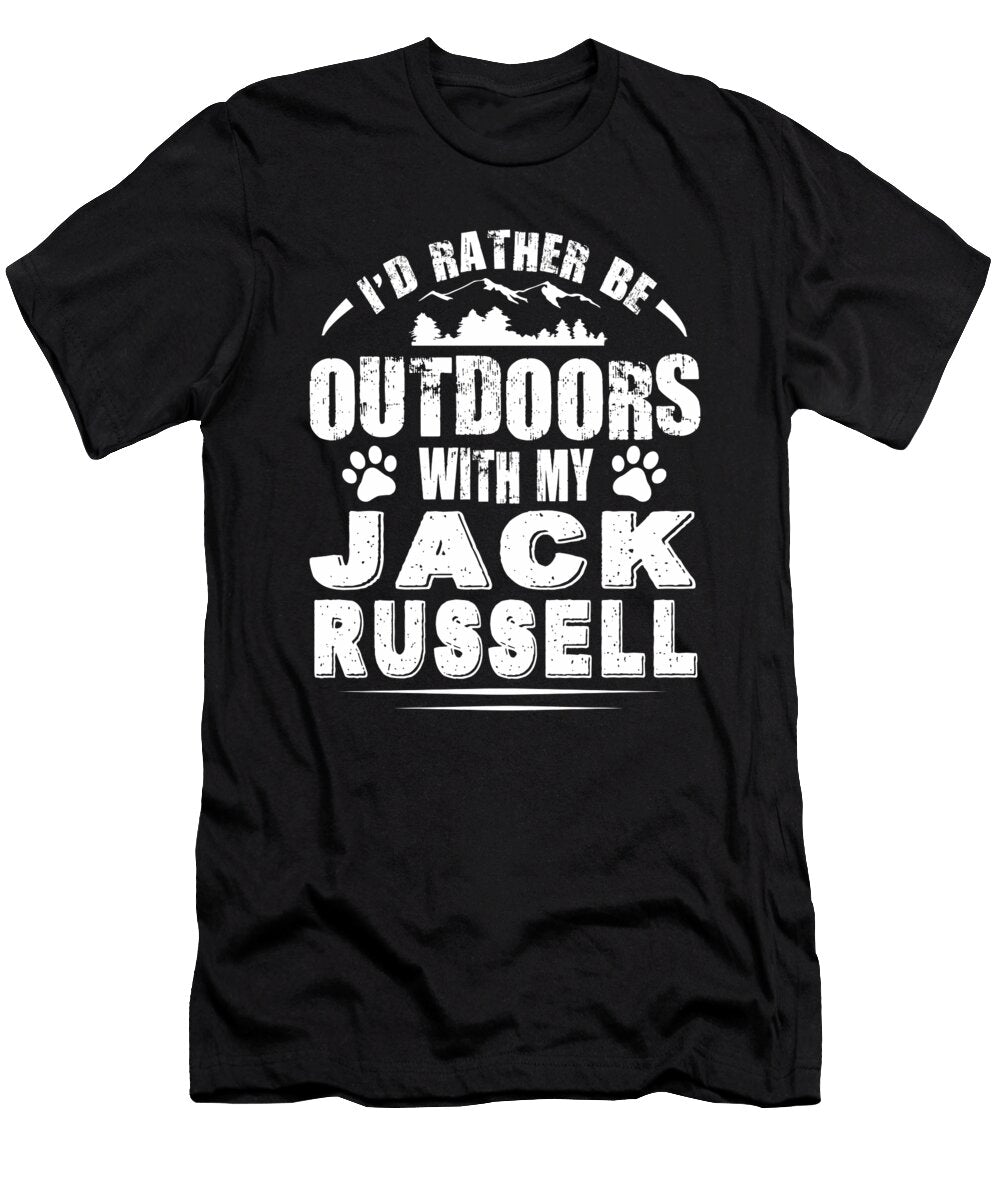 Jack Russell Lover Rather Be Outdoors Dusan Vrdelja T-Shirt