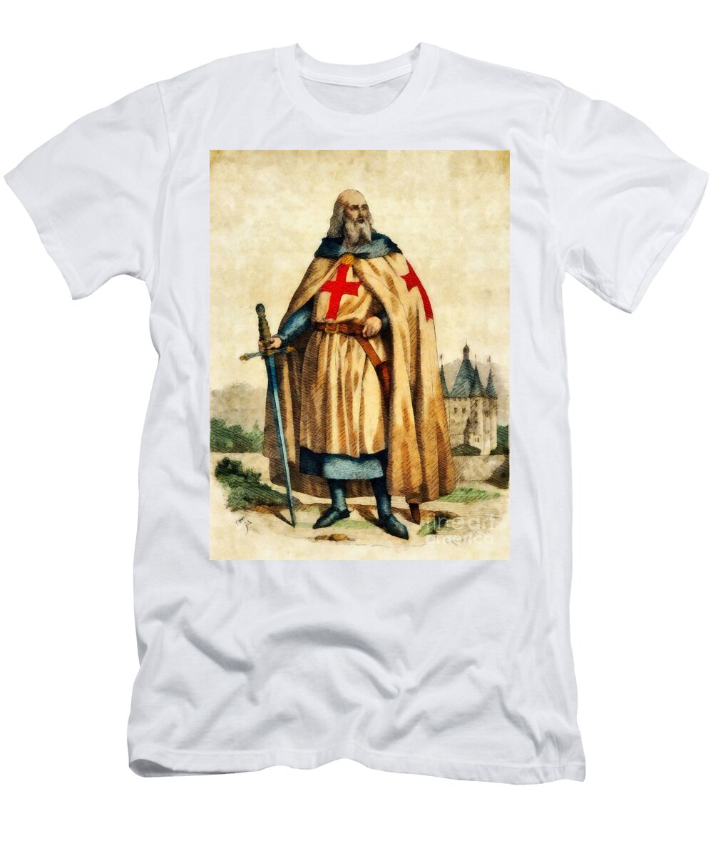 Jacques De Molay Last Grand Master of the Knights Templar John Springfield T-Shirt