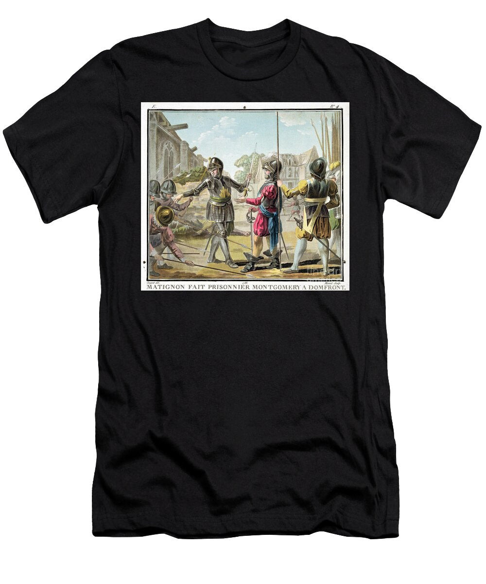 Jacques Il Goyon Lord of Matignon Takes Montgomery a Domfront Prisoner Engraved By Jean Baptiste Morret Fl 1790 1820 1788 Antoine Louis Francois Sergent Marceau T-Shirt