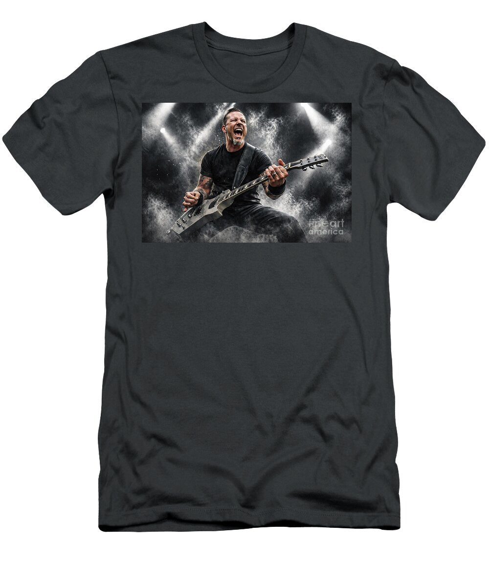 James Hetfield Metallica Watercolour Portrait Heavy Metal Music Art Print Canvas Wall Art Dcg Art T-Shirt