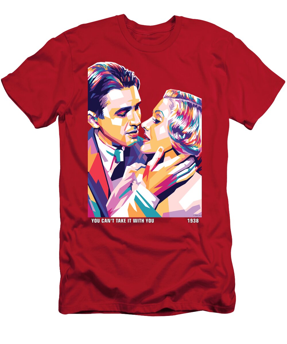 James Stewart and Jean Arthur 1938 Stars on Art T-Shirt