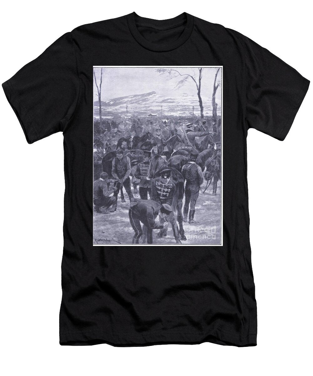 Japanese Cavalry Encampment At Seoul Farriers At Work Illustration From Cassells History of the Russo Japanese War Vol 1 C1900 Richard Caton Woodville T-Shirt