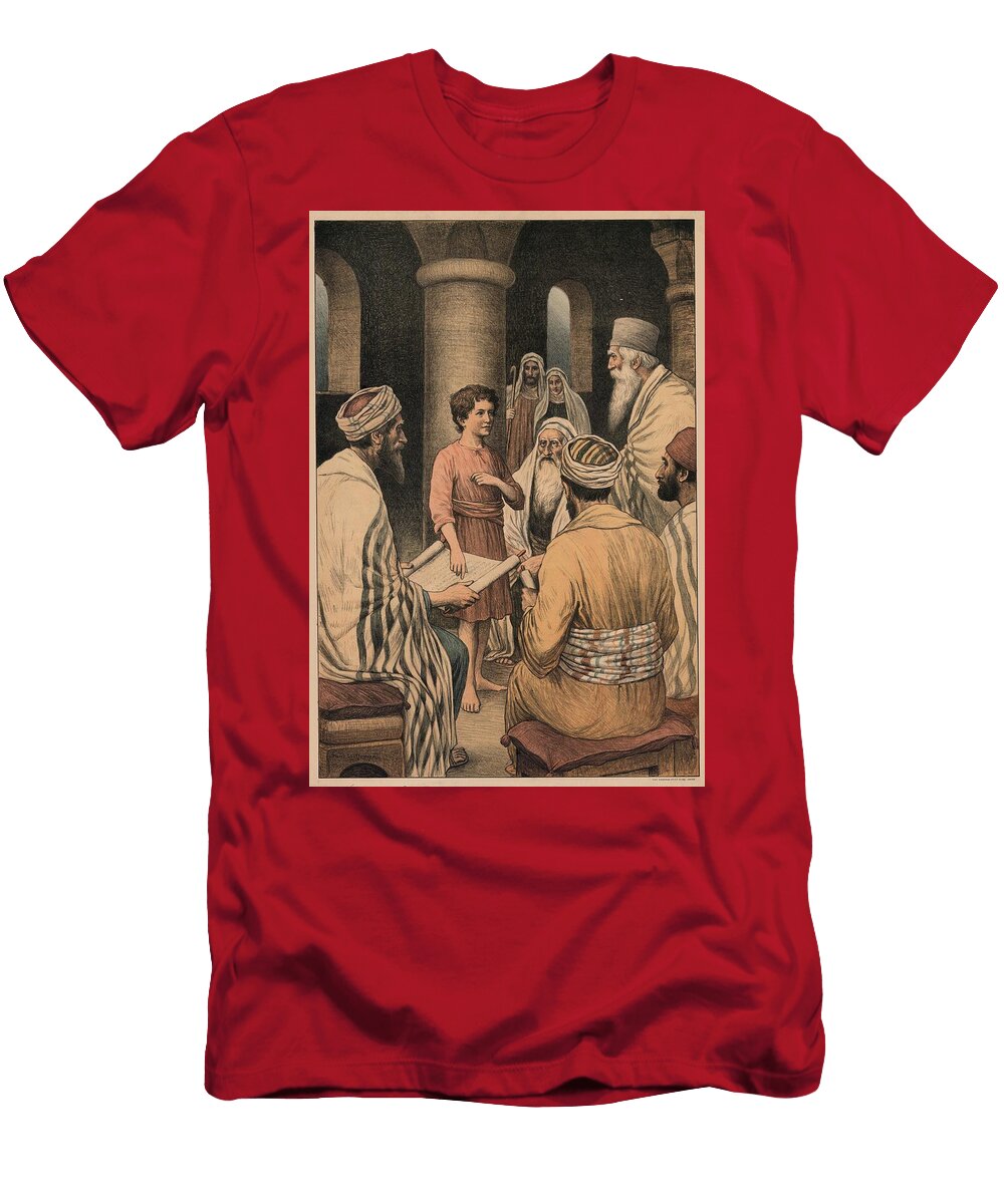 Jesus At Age in the Temple Poul Steffensen T-Shirt
