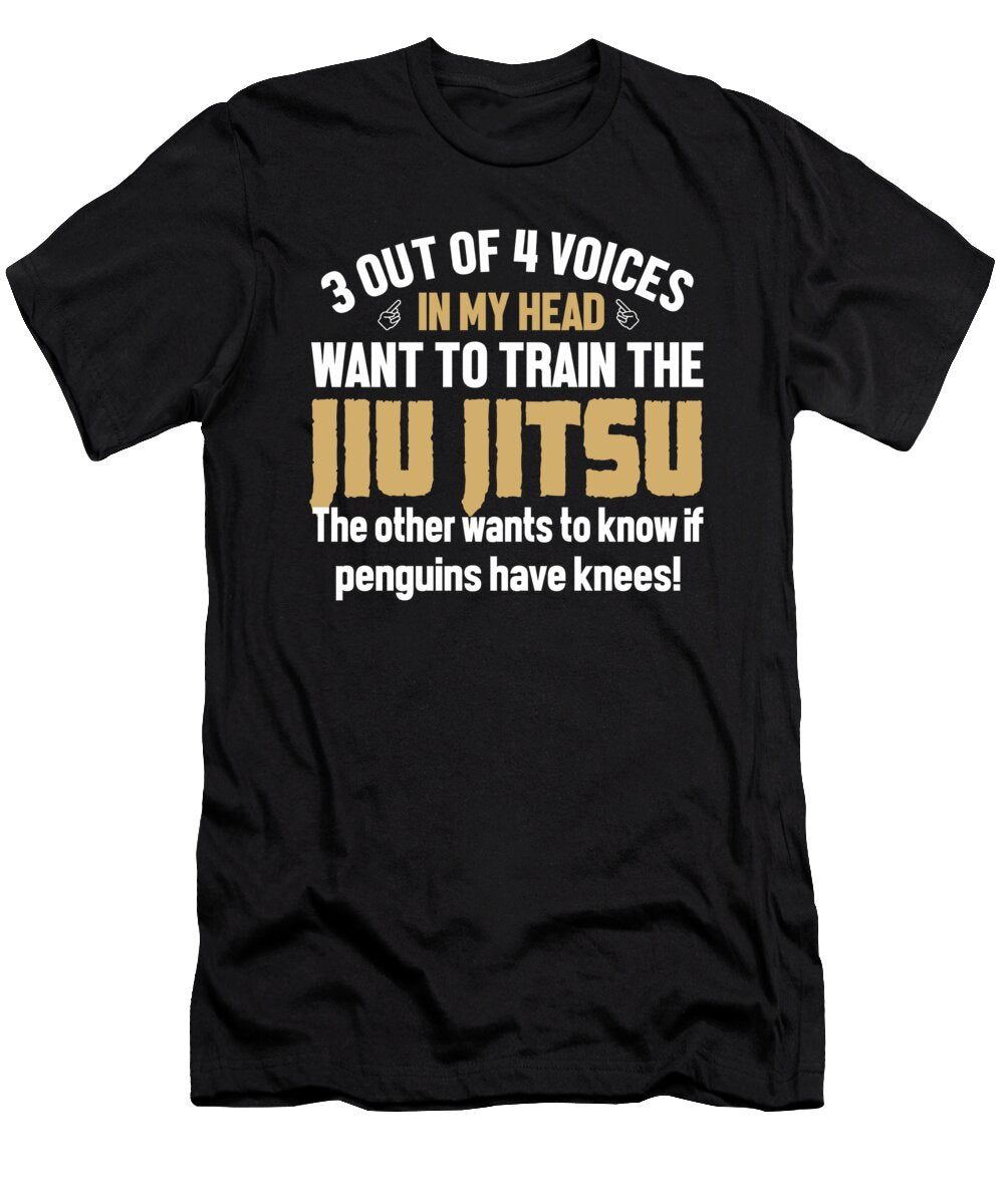 Jiu Jitsu Fighter Voices in My Head Dusan Vrdelja T-Shirt