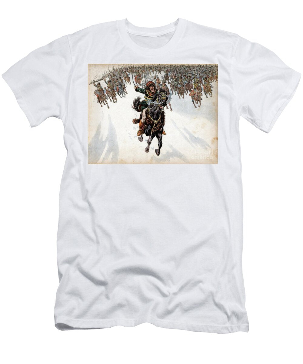 Joachim Murat 1767 1815 At the Head of the Cavalry At the Battle of Eylau on February 8 1807 1910 Engraving Pseudonym for Onfray De Breville Jacques Job T-Shirt