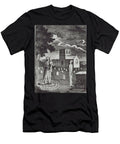 John Dee and Edward Kelly Summoning the Dead From a History of Magic English School T-Shirt