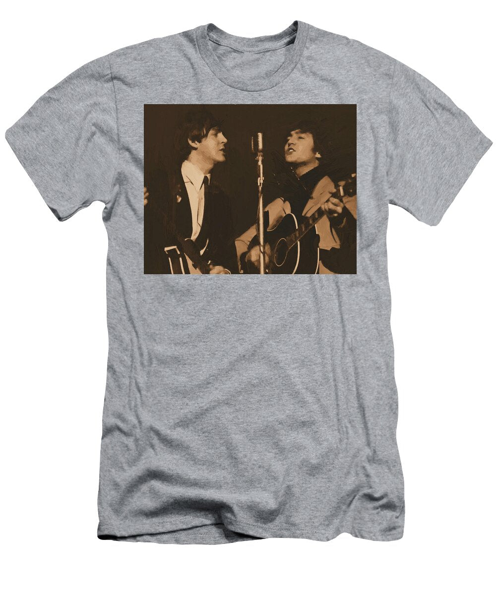John Lennon and Paul Mccartney Oil Painting Peter Nowell T-Shirt