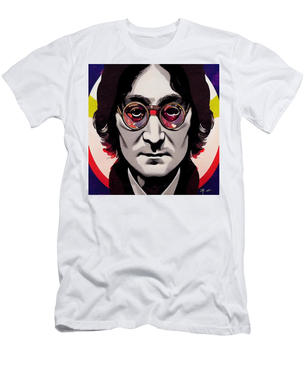 John Lennon Fan Art Peace Symbol Cinematic 2645c7645563cdf F276 645572 043cdc 23645043c30 Celestial Images T-Shirt