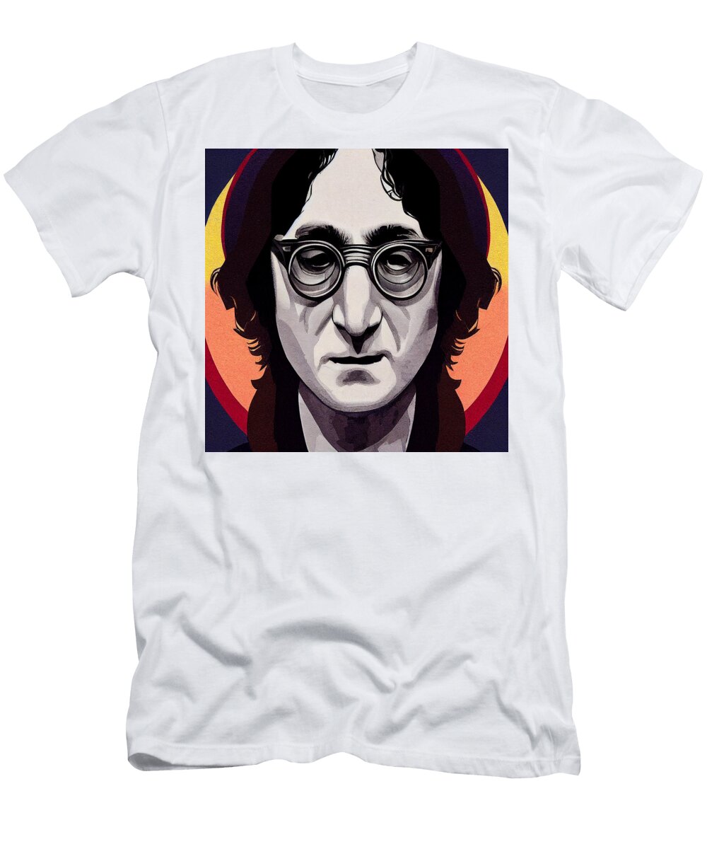 John Lennon Fan Art Peace Symbol Cinematic Efb03aff 6456645e 645b70 043aaa 7b7ac6fad2e6 B Celestial Images T-Shirt
