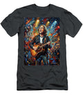 John Lennon Playing Guitar Guitar Legend in Concert Abstract Paint Wall Art Sampadart Gallery T-Shirt