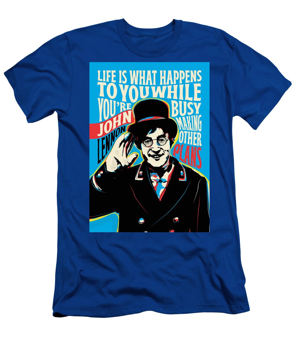 John Lennon Pop Art Quote Portrait European Size Bonb Creative T-Shirt