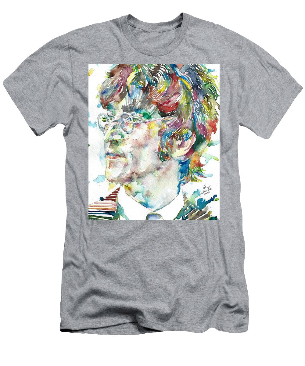 John Lennon Watercolor Portrait10 Fabrizio Cassetta T-Shirt