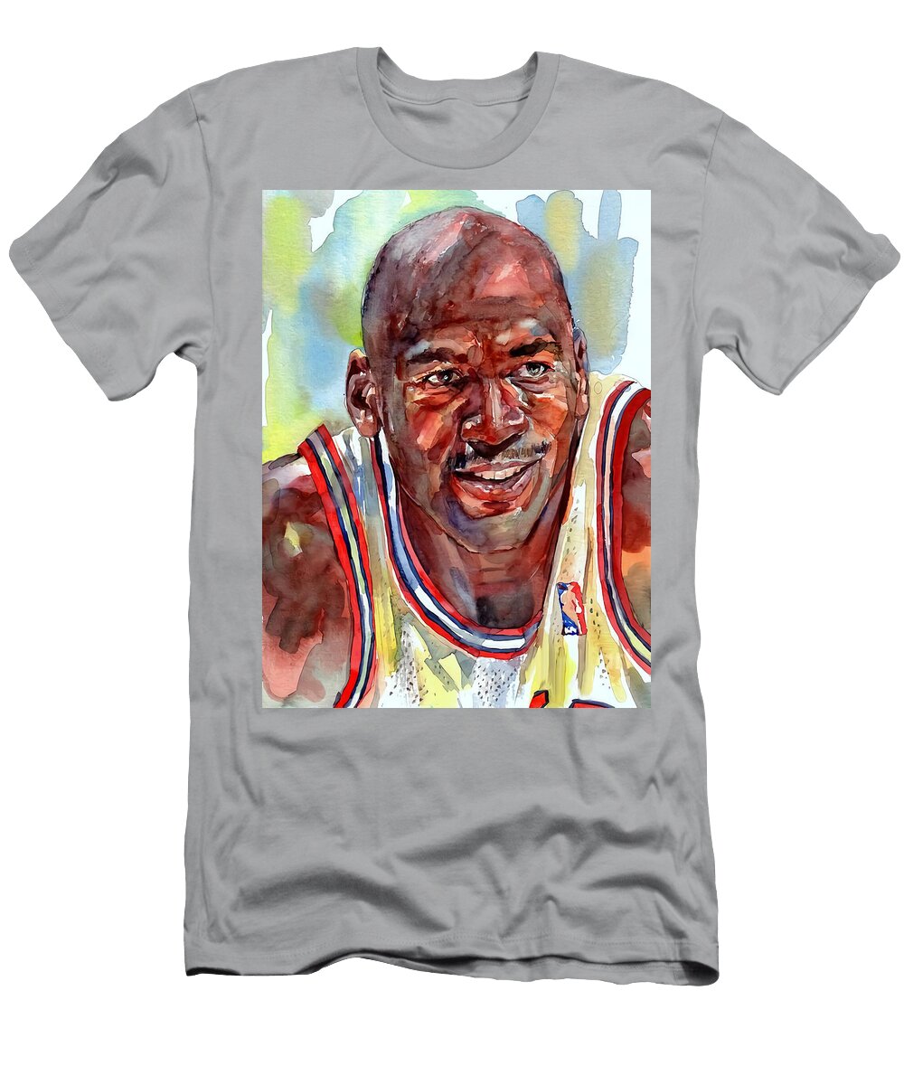 Jordan Portrait Painting Art Lola Garcia T-Shirt