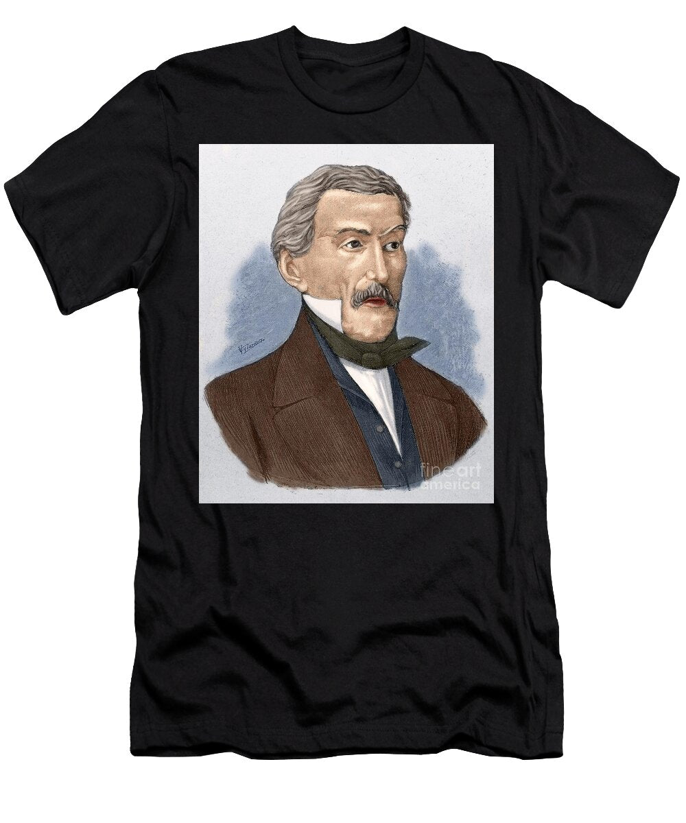 Jose De San Martin 1778 1850 Argentine Politician and Military Hero of American Independence Called the Liberator From Famous Americans 1888 Unknown Artist T-Shirt