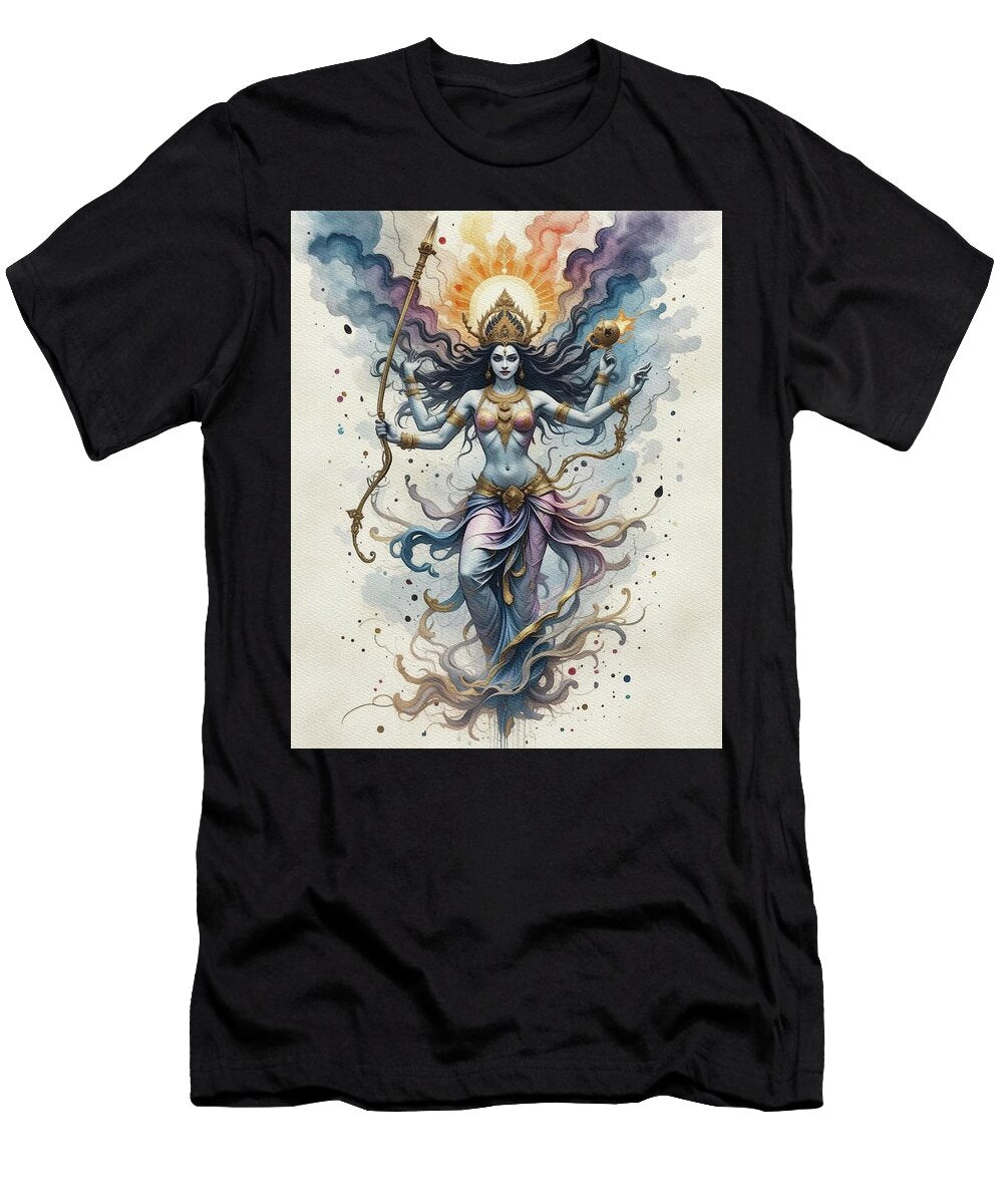 Kali Dancing in a Cosmic Storm Sarah Kirk T-Shirt