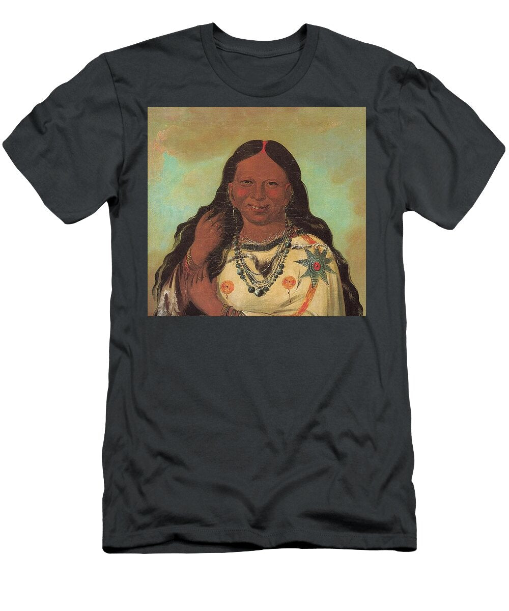 Kei a Gis Gis a Woman of the Plains Ojibwa George Catlin Artistic Rifki T-Shirt