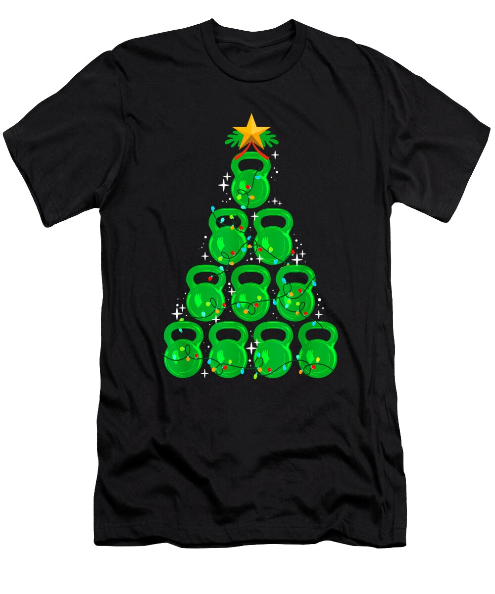 Kettlebell Christmas Tree Design Ignacy Elizah T-Shirt
