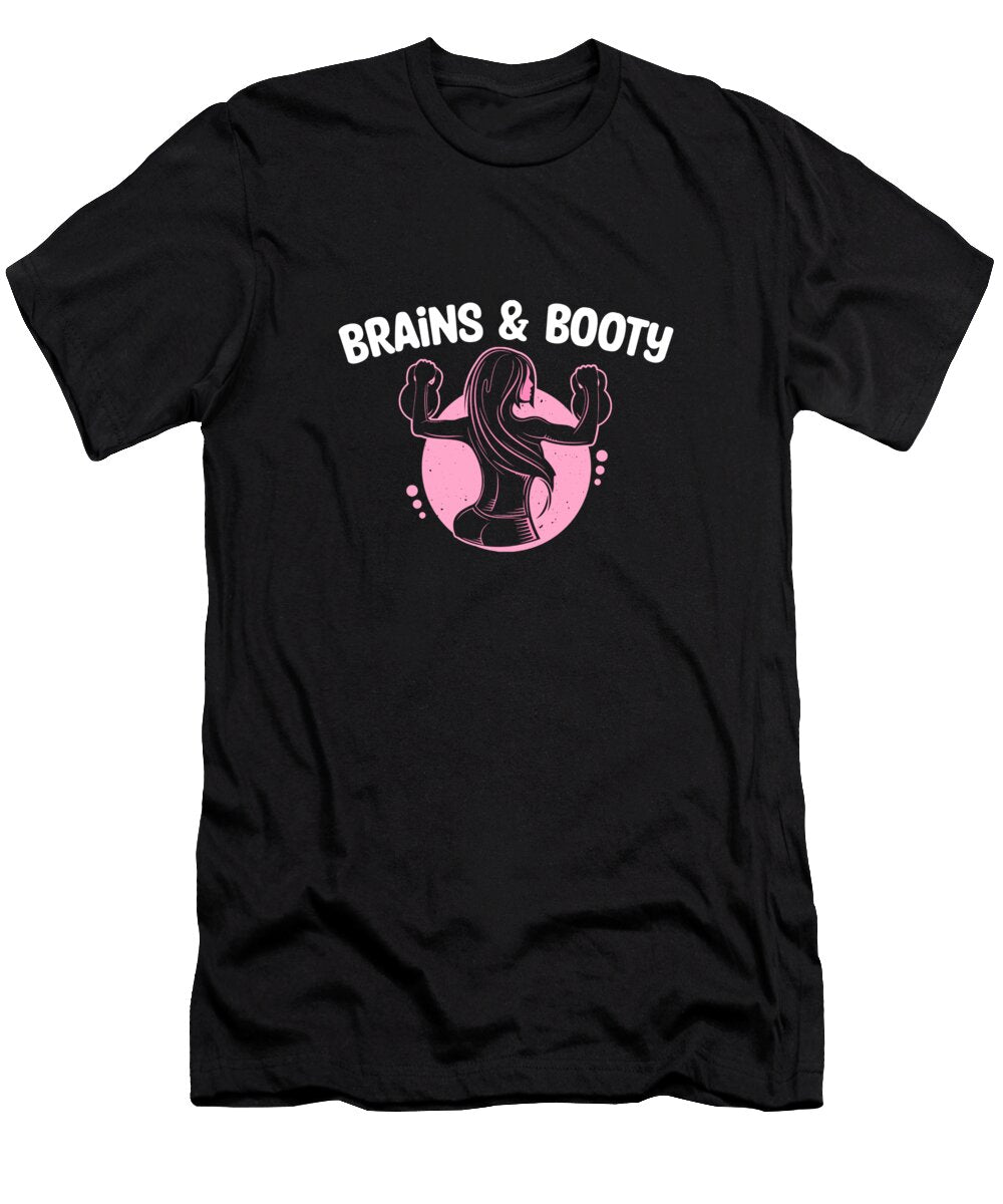 Kettlebell Women Barbell Workout Brains Booty Scott Palmer T-Shirt