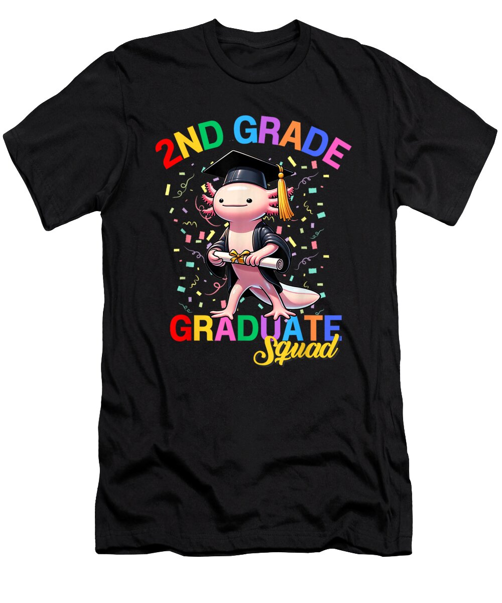 Kids 2nd Grade Graduate Squad Axolotl Team Second Grade S Dhbubble T-Shirt