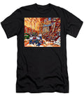 Kids Street Hockey Art Montreal Winter Scenes Colorful Winding Staircases C Spandau Canadian Artist Carole Spandau T-Shirt