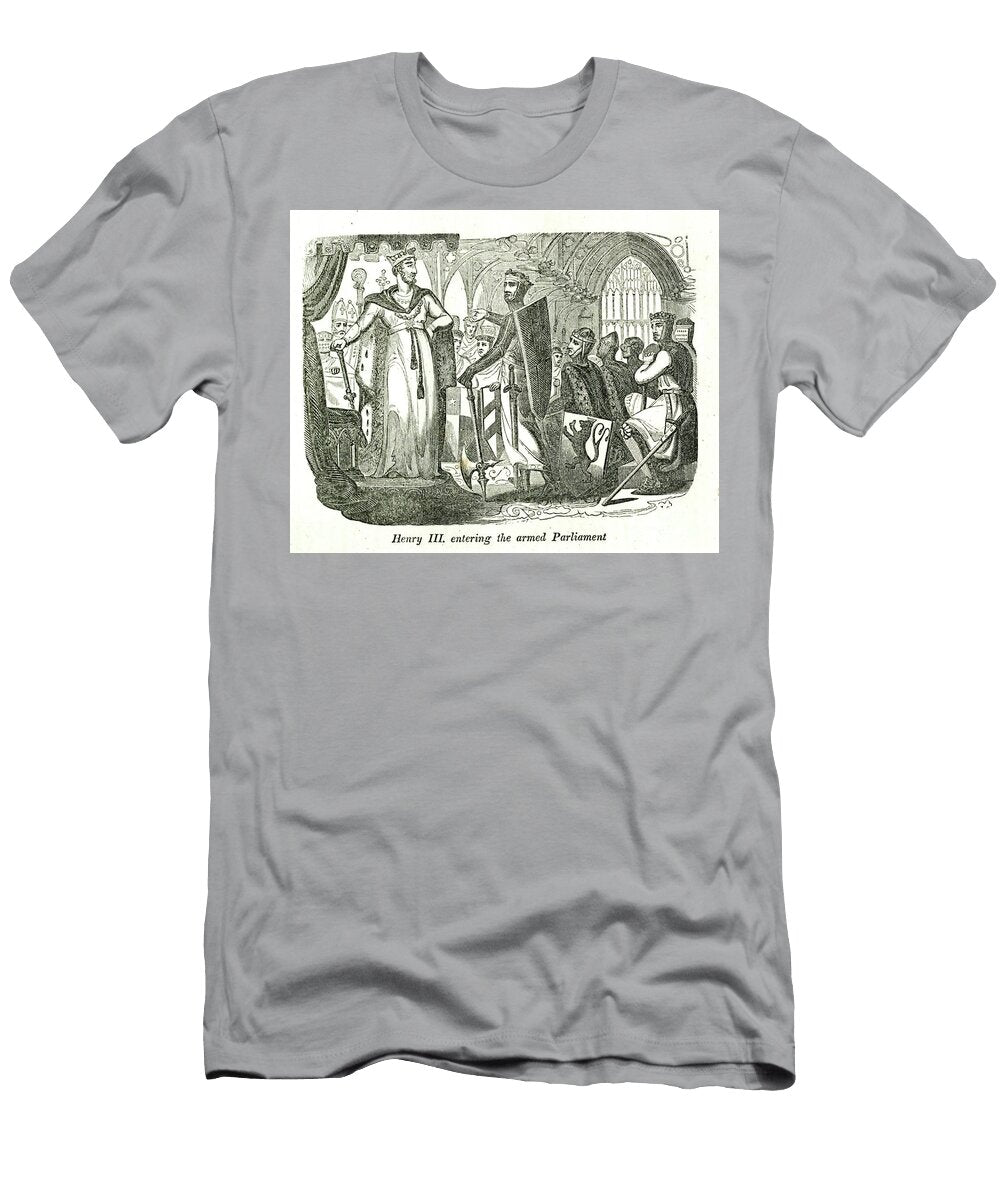 King Henry Iii Entering the Armed Parliament J1 Historic Illustrations T-Shirt