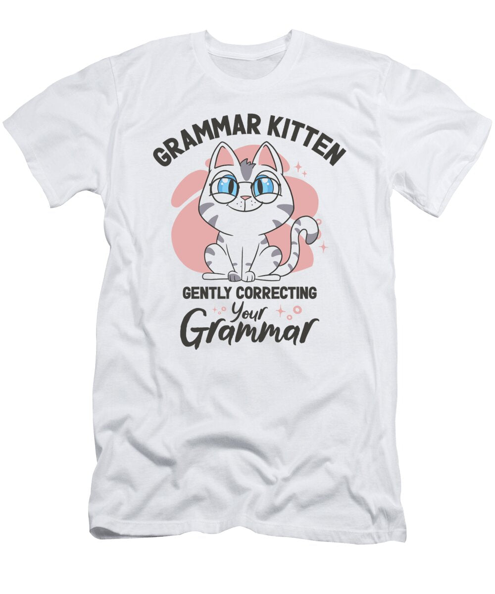 Kitten Grammar Police English Literature Grammar Toms Store T-Shirt