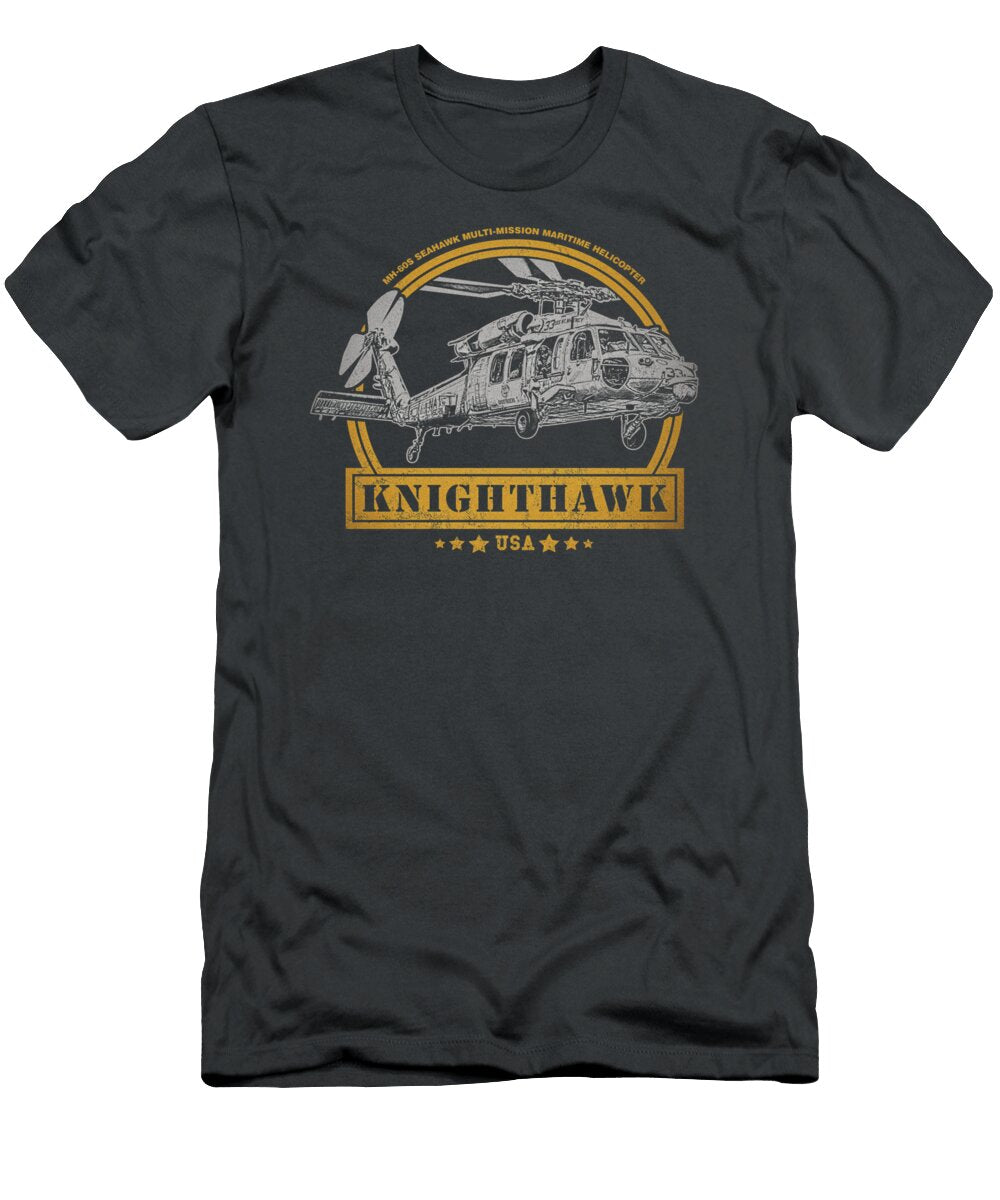 Knighthawk Helicopter Graphic Design Milar Style T-Shirt