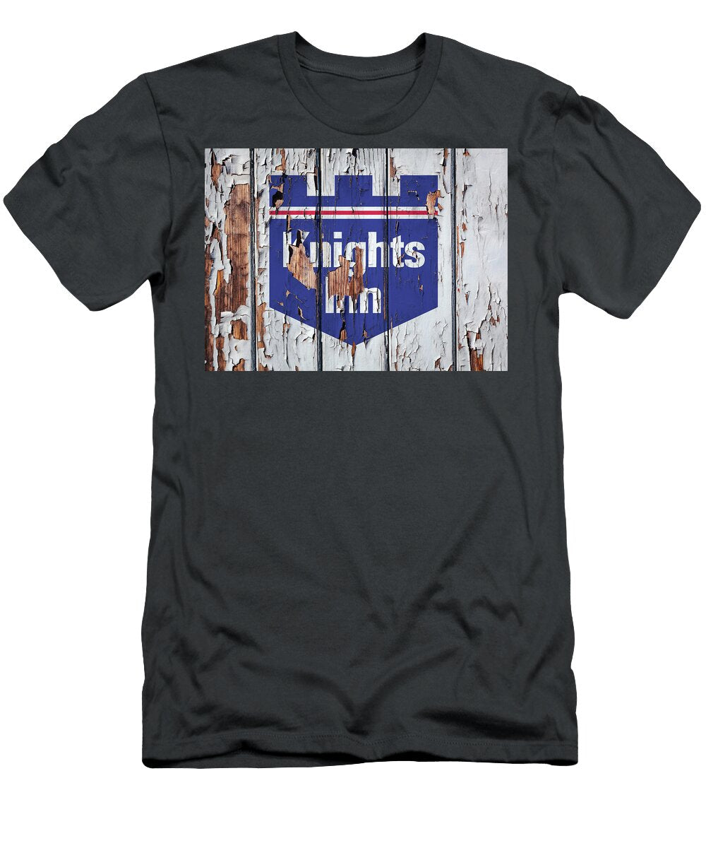 Knights Inn Vintage Logo on Peeling Paint Design Turnpike T-Shirt