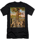 Krishna Sitting in a Tree with All the Gopis Clothes While They Naked in the Water Ravi Varma T-Shirt