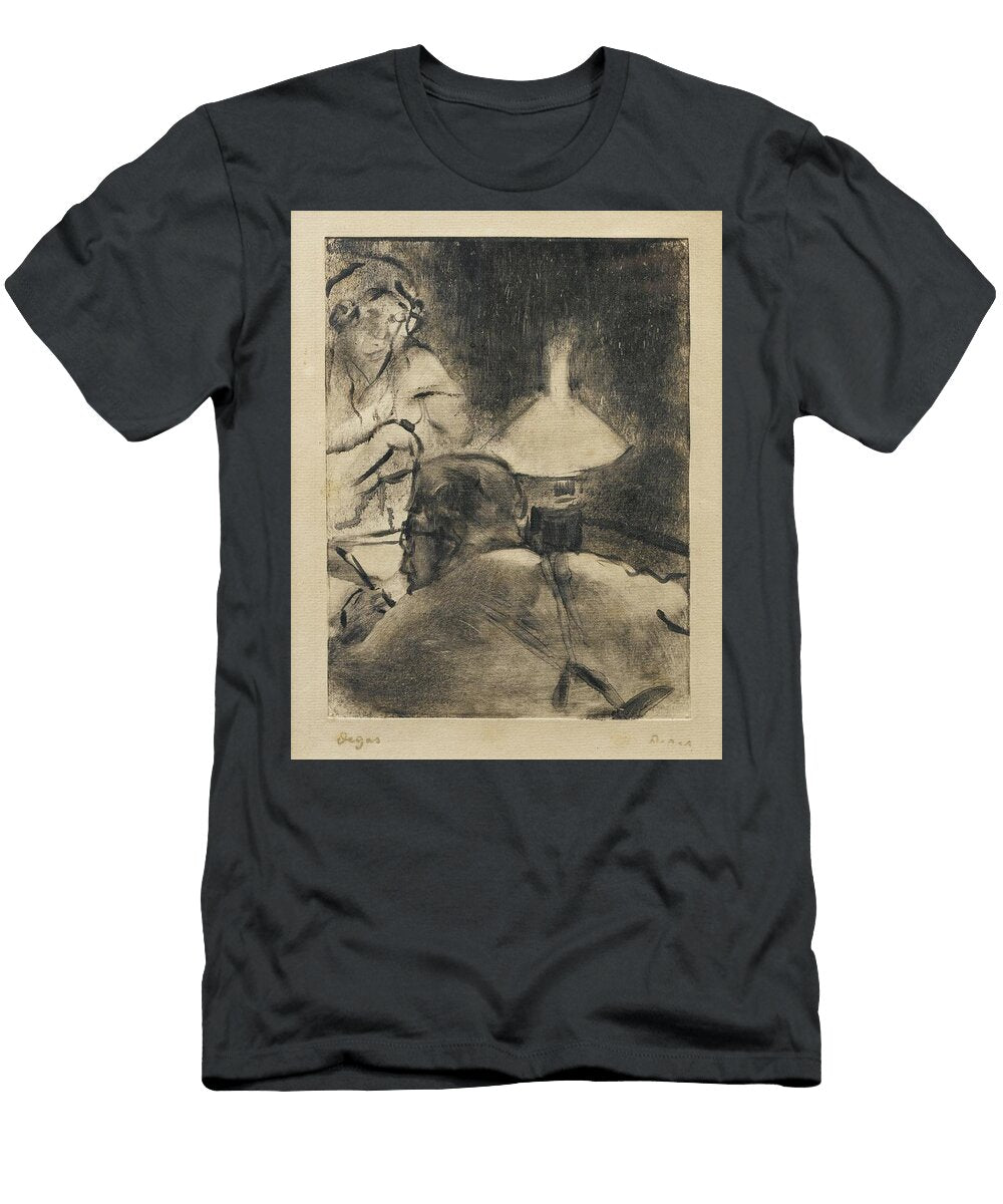 LA Lecture Sous LA Lampe M Cardinal Edgar Degas T-Shirt