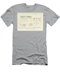 LA Provence French Hoek Plan and Facade F2 Historic Illustrations T-Shirt