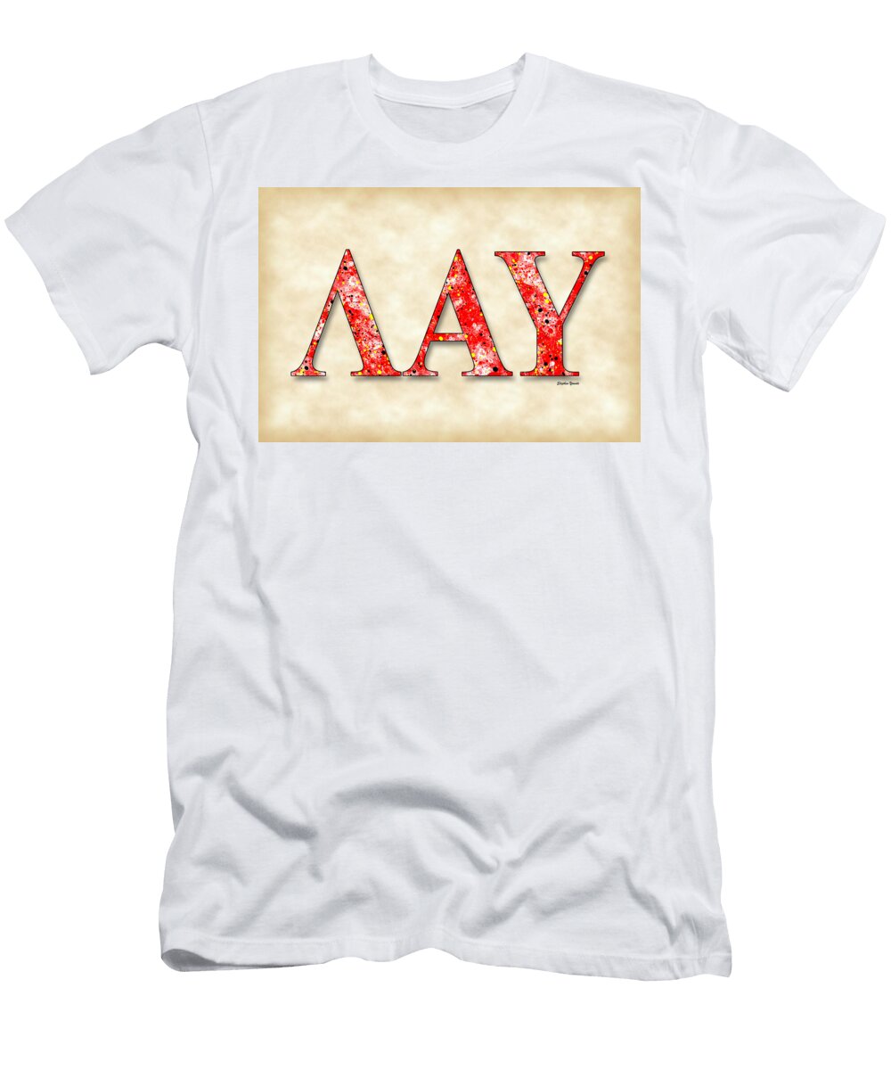 Lambda Alpha Upsilon Parchment Stephen Younts T-Shirt