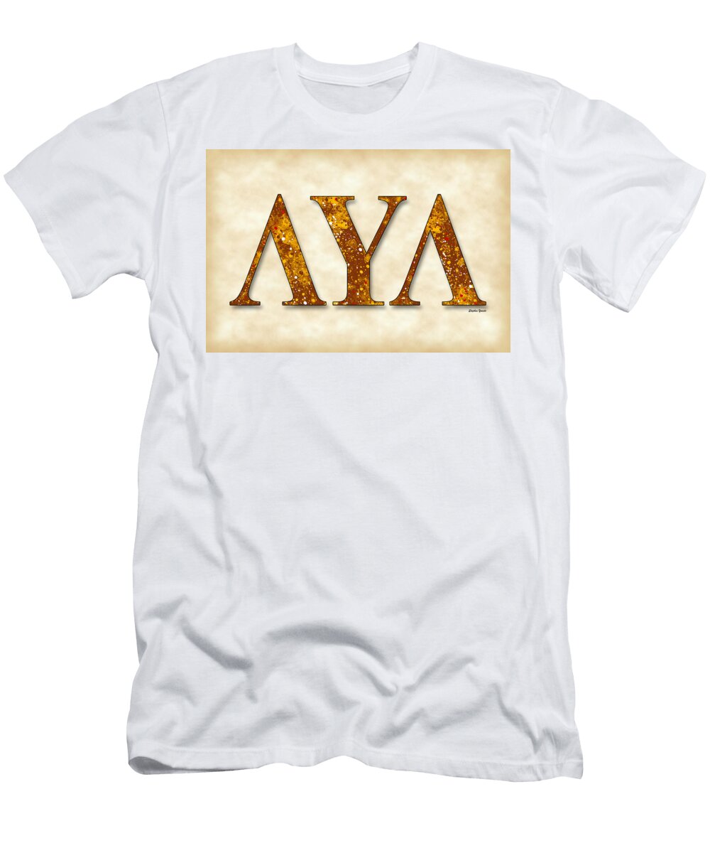 Lambda Upsilon Lambda Parchment Stephen Younts T-Shirt