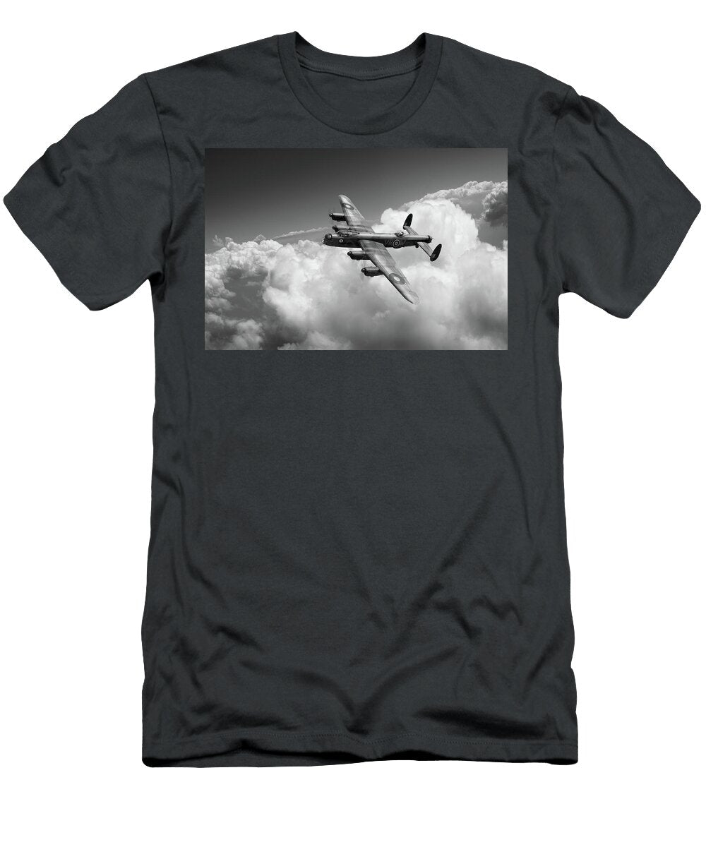 Lancaster Kb799 Above Clouds Bw Version Gary Eason T-Shirt