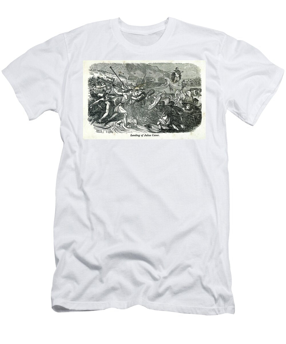 Landing of Julius Caesar J1 Historic Illustrations T-Shirt