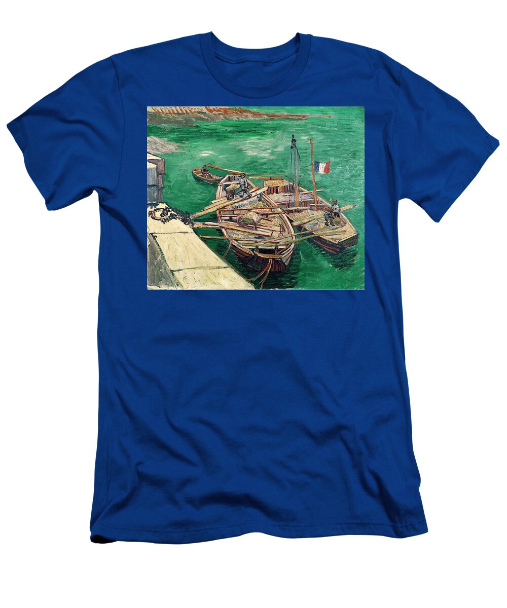 Landing Stage with Boats 1888 Oil on Canvas Vincent Van Gogh T-Shirt