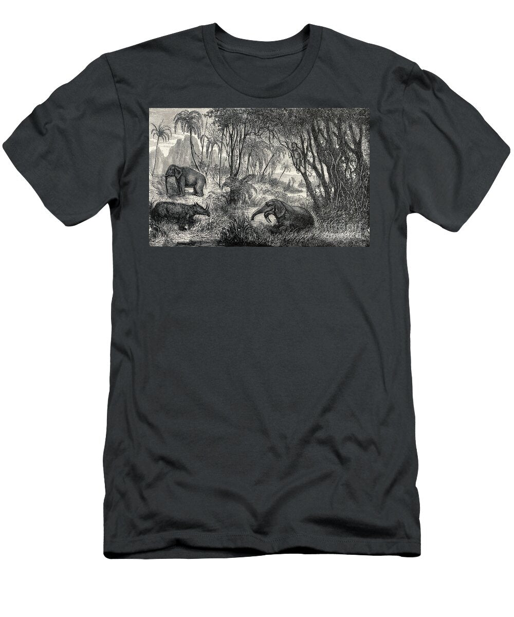 Landscape of the Miocene Period Z1 Historic Illustrations T-Shirt