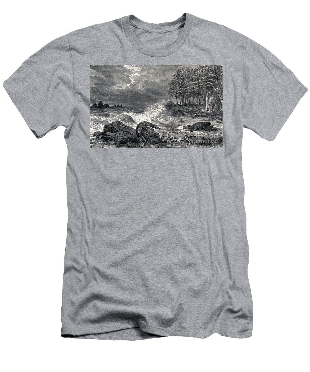 Landscape of the Muschelkalk Sub Period Z1 Historic Illustrations T-Shirt
