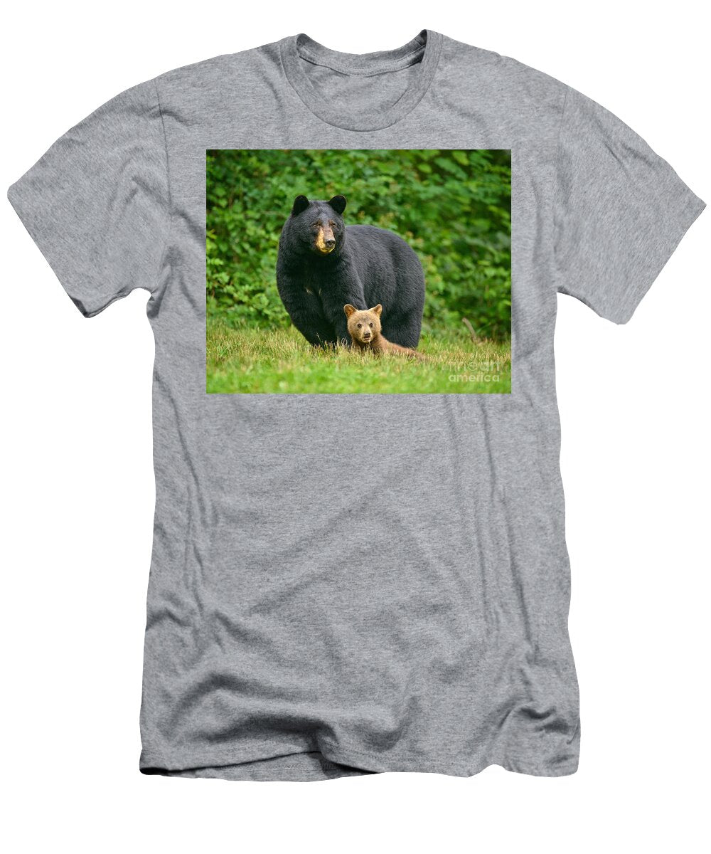 Large Sow and Brown Cub Timothy Flanigan T-Shirt