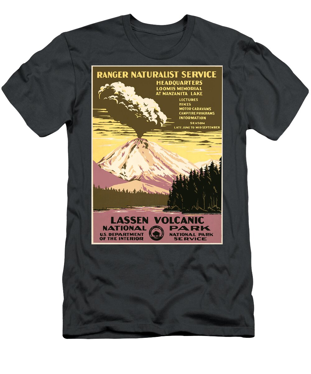 Lassen Volcanic Park Ranger Naturalist Service Nps Poster Ca 1938 Unknown T-Shirt