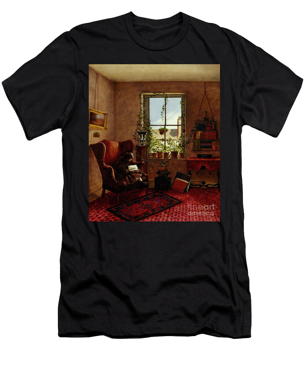Laura Brown in a Wing Chair 1867 Fidelia Bridges T-Shirt