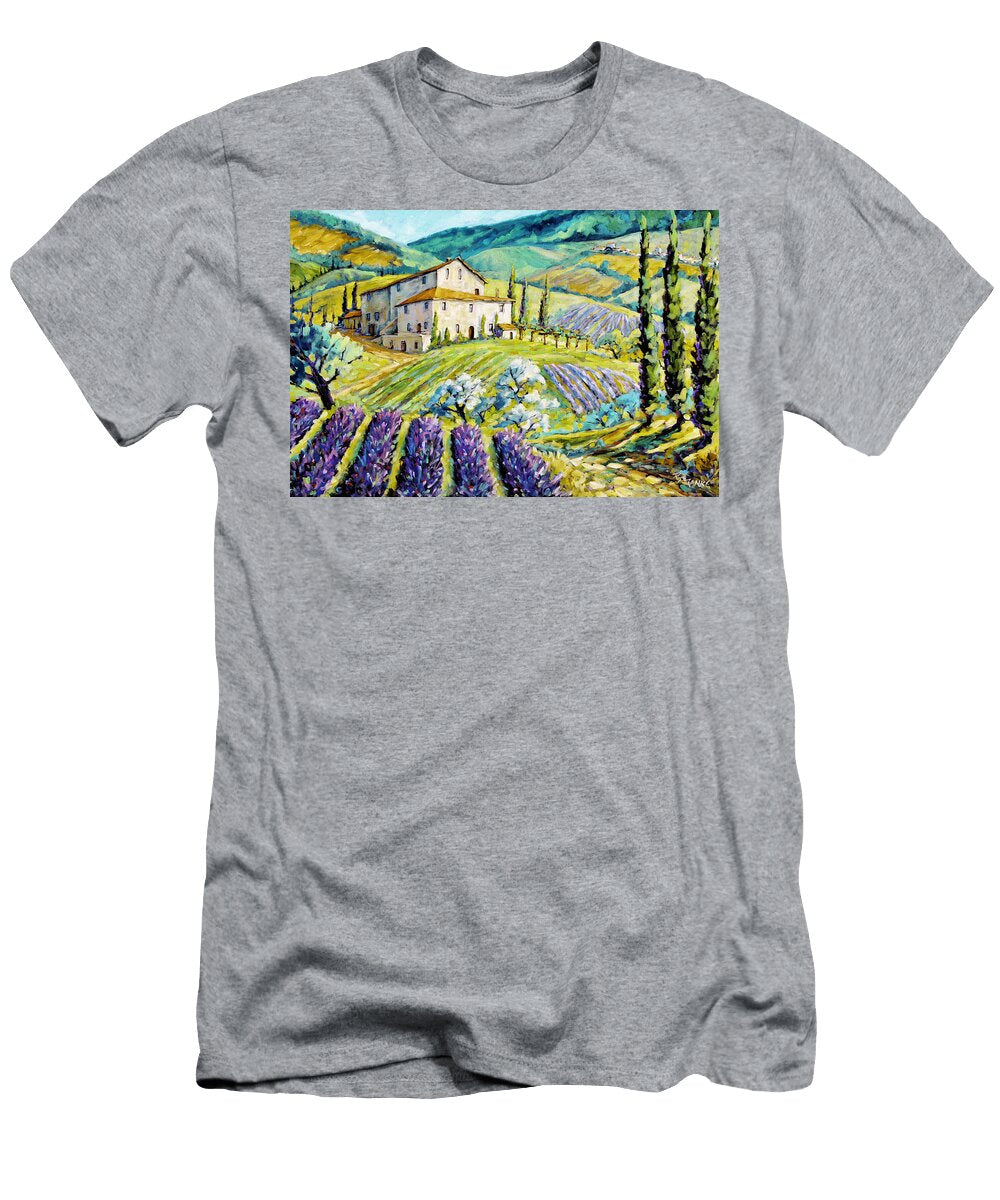 Lavender Hills Tuscany By Prankearts Fine Arts Richard T Pranke T-Shirt