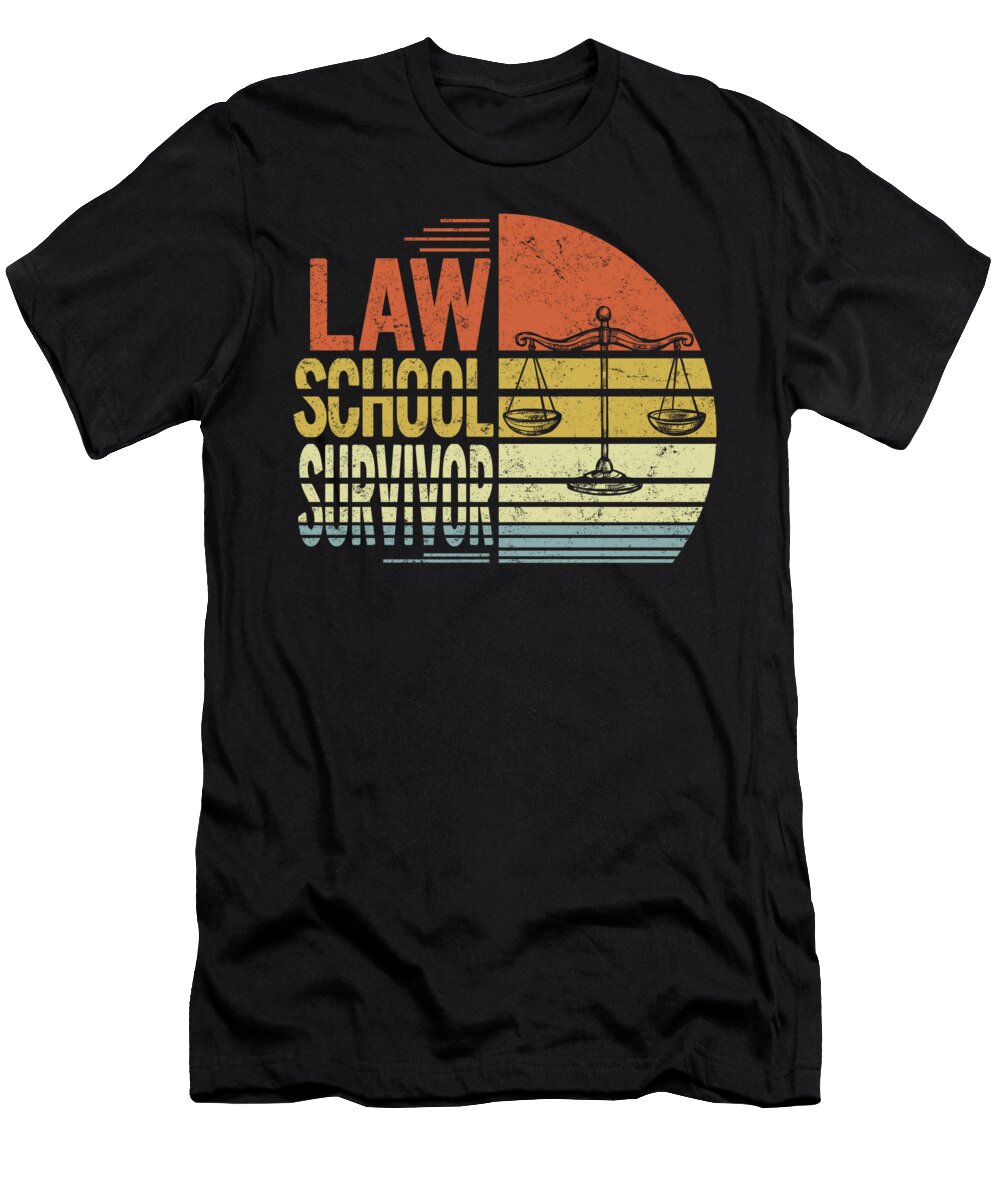 Law School Survivor Law School Graduation Lawyer Lawyer Gift Law School Vintage Retro Law Student Gift Future Lawyer Sifou Store T-Shirt