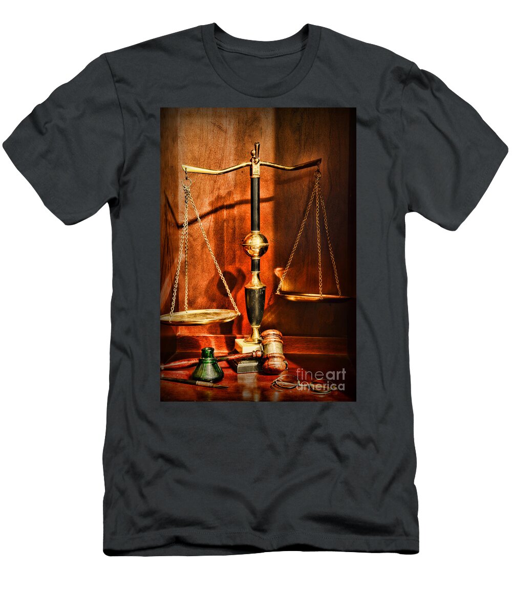 Lawyer Scales of Justice Paul Ward T-Shirt