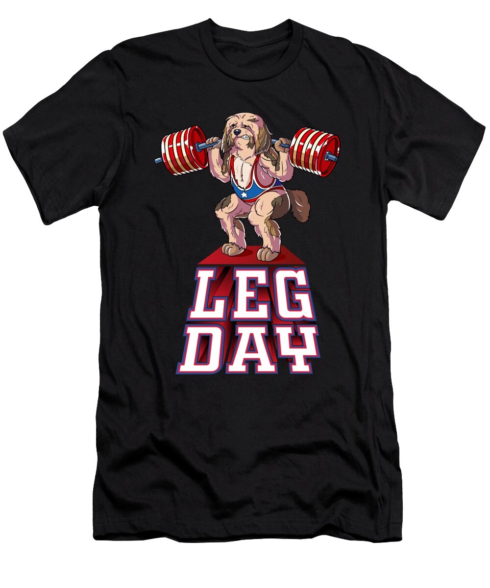 Leg Day Havanese Weight Lifting Squat Gym Wowshirt T-Shirt
